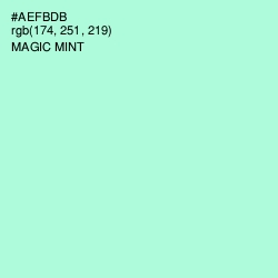 #AEFBDB - Magic Mint Color Image